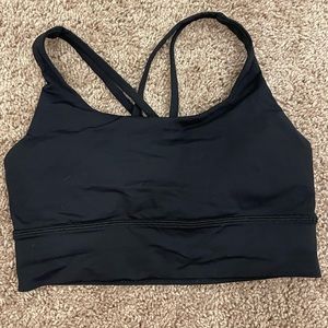 Black Lululemon sports bra, size 6